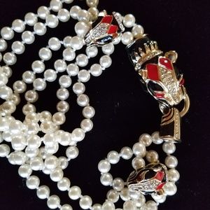 Vintage pearl necklace and earring set